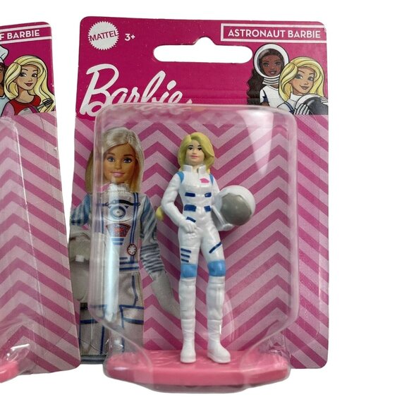 3 Pc Mattel Barbie Figurines u Astronaut Barbie Baseball Barbie Chef Barbie NEW - Picture 4 of 4